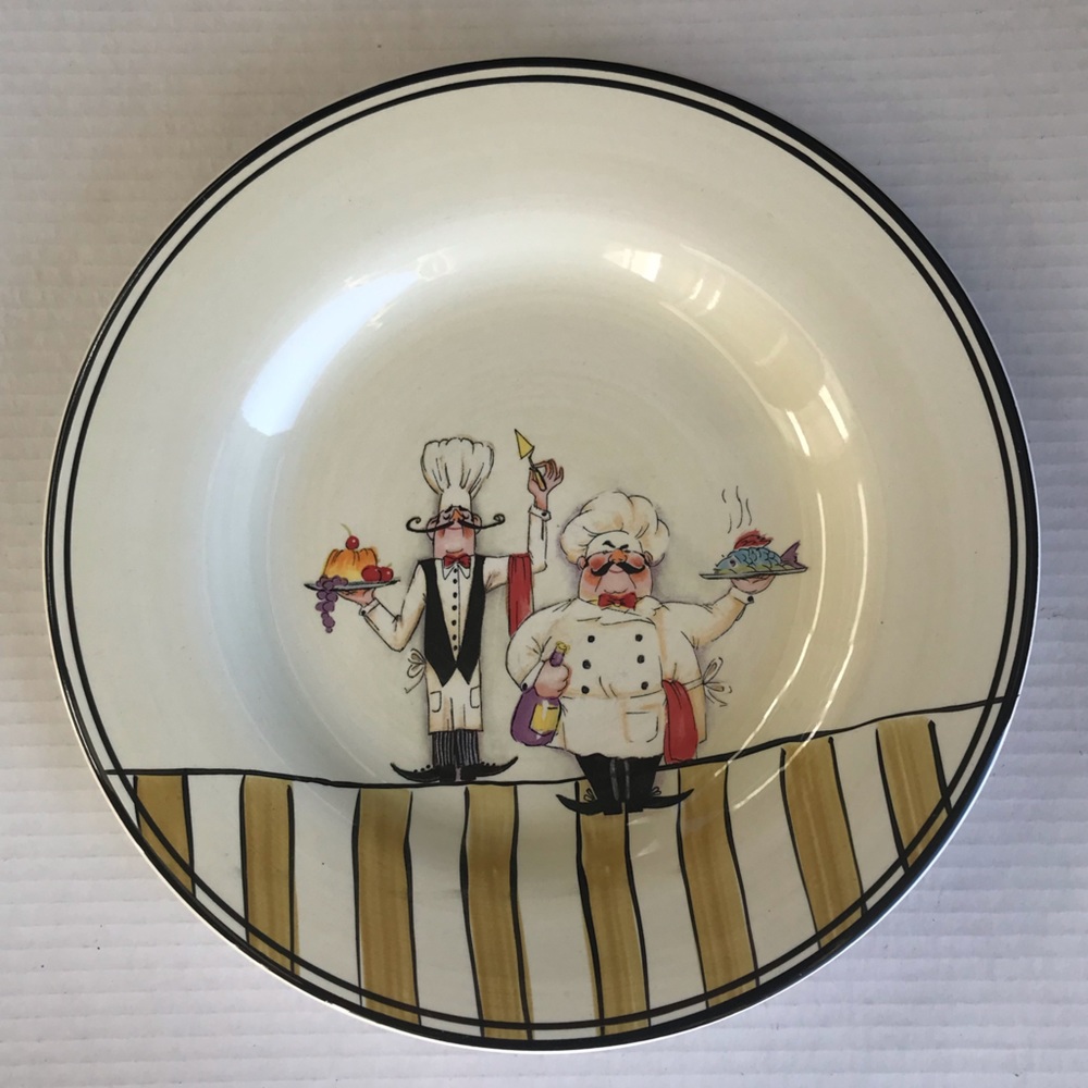 Set Of 2 “Le Chef “ Dinner Plates By HD Designs 11”